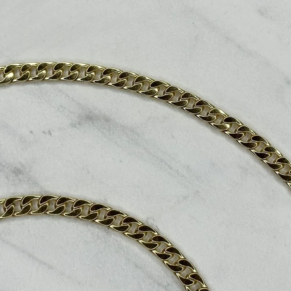 Gold Tone Skinny Flat Chain Link Purse Handbag Replacement Strap 46
